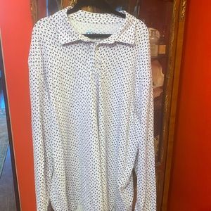 IBKUL Flamingo Purple & Green Long Sleeve Golf Shirt